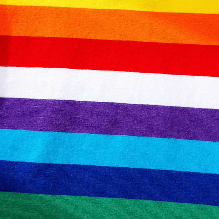 PatPat 1pc Toddler Boy Cotton Short-sleeve Rainbow Striped Shirt