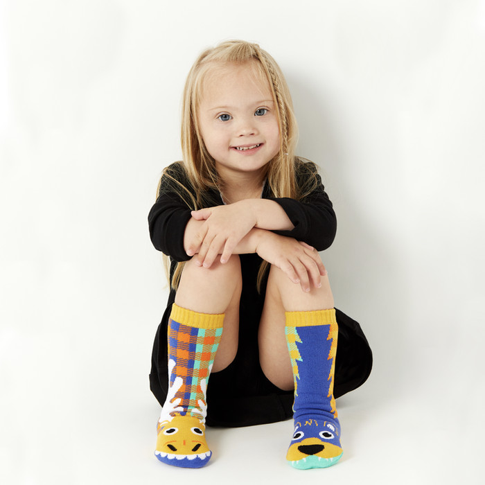 Pals Socks Moose & Bear Kids Collectible Mismatched Forest Animal Socks