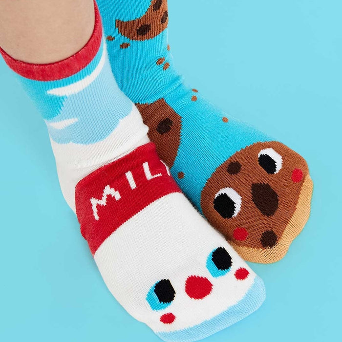 Pals Socks Milk & Cookies Pals Artist Kids Mismatched Food Socks Ages 1-3