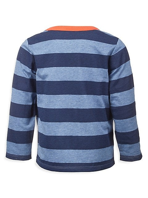 First Impressions Striped Cotton-Blend Pocket Tee