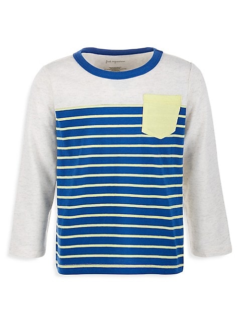 First Impressions Striped Cotton-Blend Pocket T-Shirt
