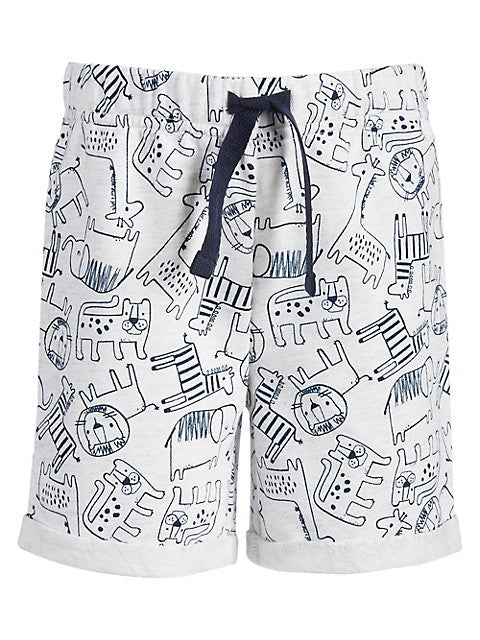First Impressions Animal Cotton-Blend Shorts