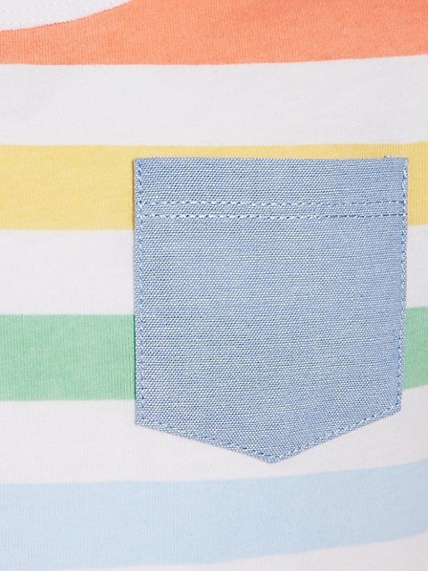 First Impressions Striped-Print Pocket T-Shirt