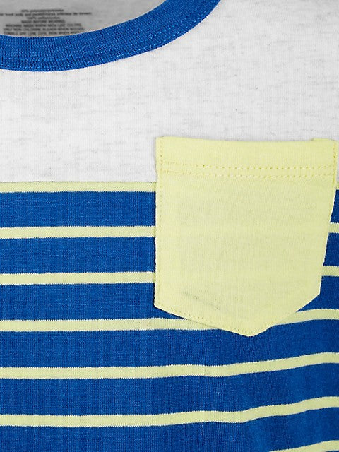 First Impressions Striped Cotton-Blend Pocket T-Shirt