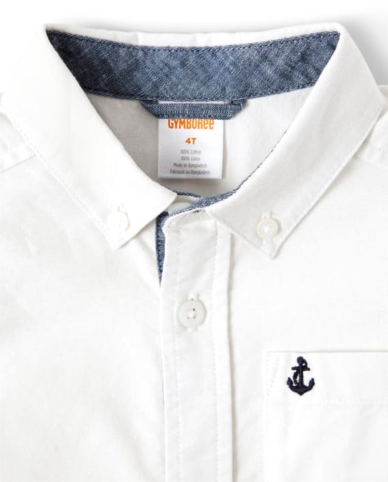 Gymboree Boys Embroidered Button Up Shirt - Country Club