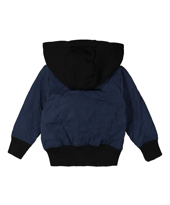 Urban Republic Navy Hooded Quilted Jacket - Toddler & Boys