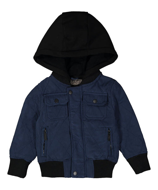 Urban Republic Navy Hooded Quilted Jacket - Toddler & Boys